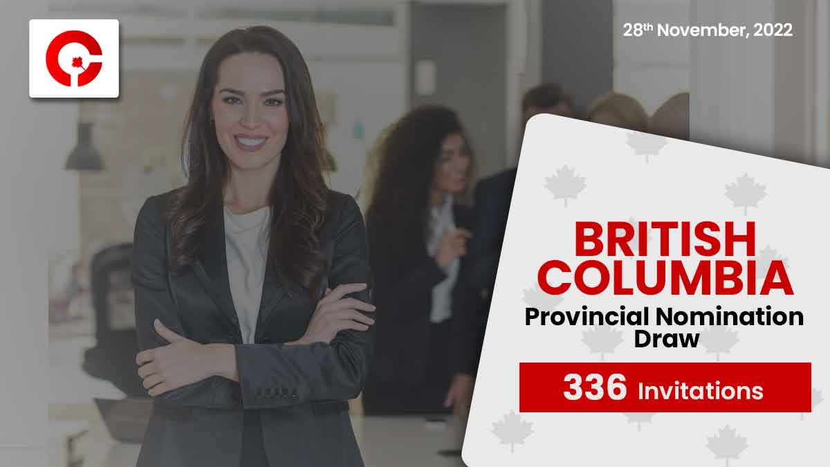 British Columbia PNP invites 336 candidates in a new draw