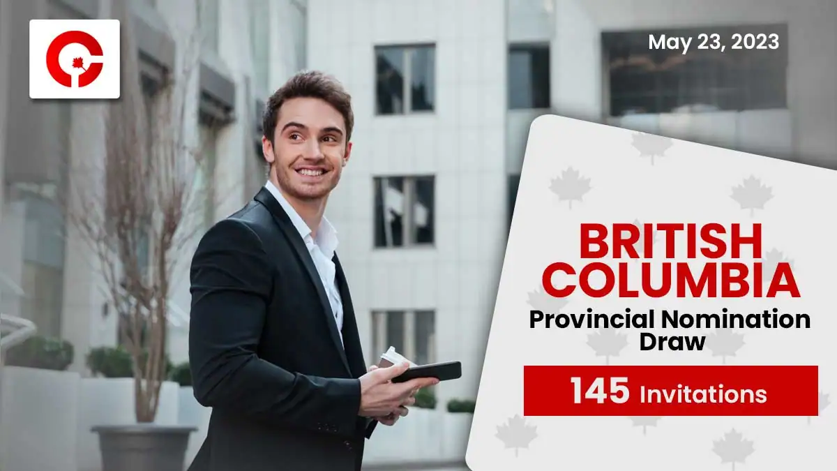 British Columbia PNP issues 145 ITAs in a new draw!