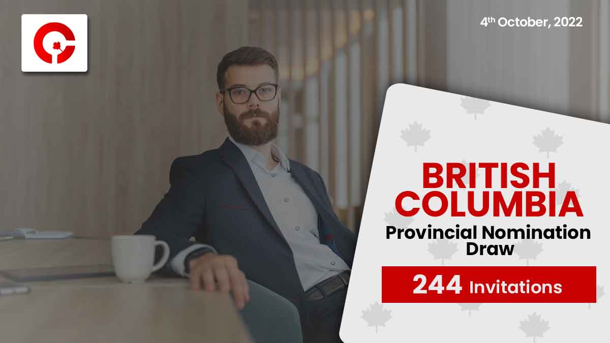 Latest British Columbia PNP draw invites 244 candidates