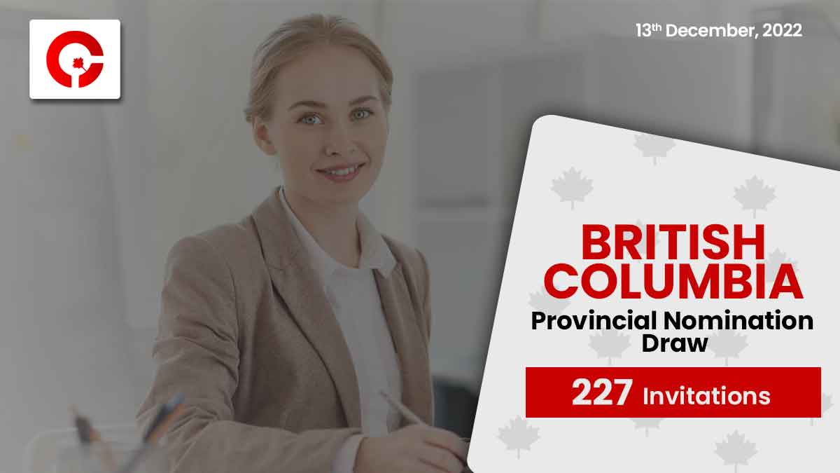 New BC PNP draw issues 227 ITAs | CRS drops!