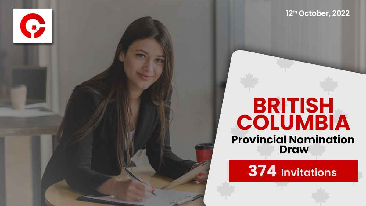 New British Columbia PNP draw invites 374 candidates